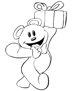 Desenho de Presente para Imprimir Imprimível Pdf