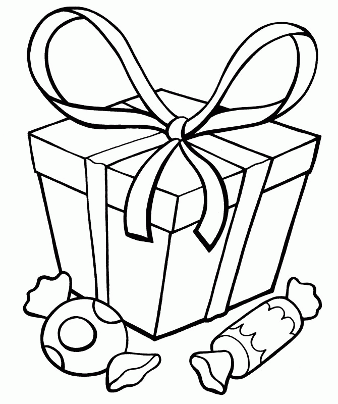 Desenho de Presente para Pintar com Lápis de Cor