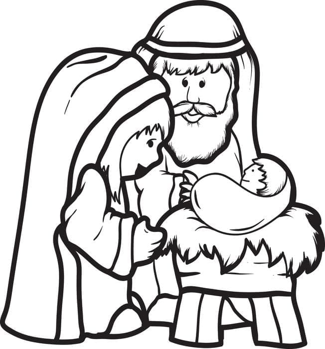 Desenho de o Presépio para Colorir