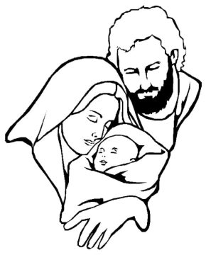 Desenho de presépio para Colorir Imprimível Pdf