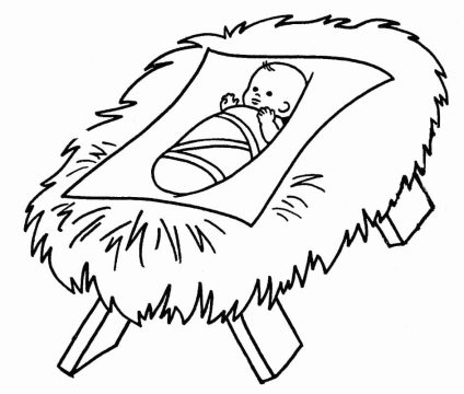 Desenho de presépio para Imprimir Imprimível