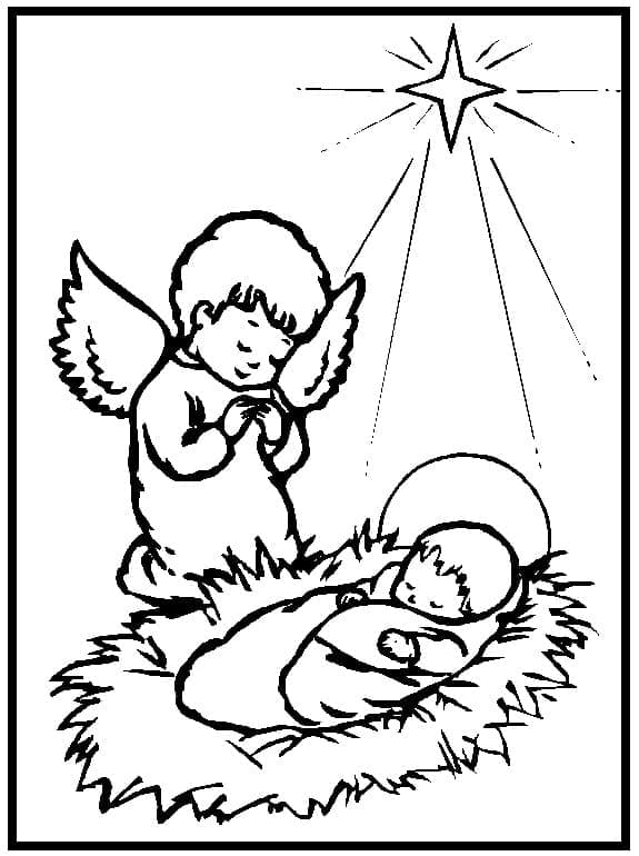 Desenho de Presépio para Imprimir Pdf