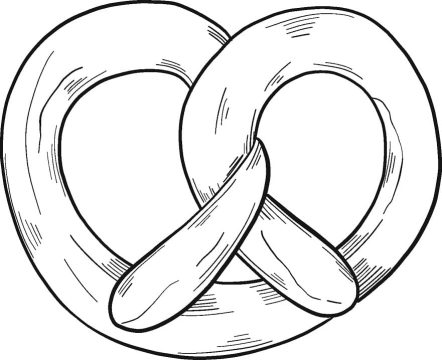 Desenho de Pretzel para Colorir Pdf grátis