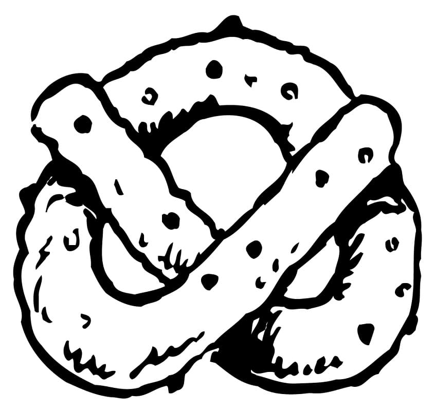Desenho de Pretzel para Imprimir Download