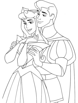 Desenho de Princesa Aurora para Colorir Imprimível