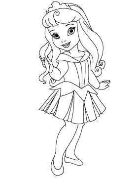 Desenho de Princesa Aurora para Colorir Pdf grátis