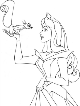 Desenho de Princesa Aurora para Imprimir Pdf grátis