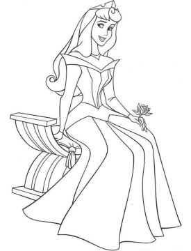 Desenho de Princesa Aurora para Pintar Pdf grátis