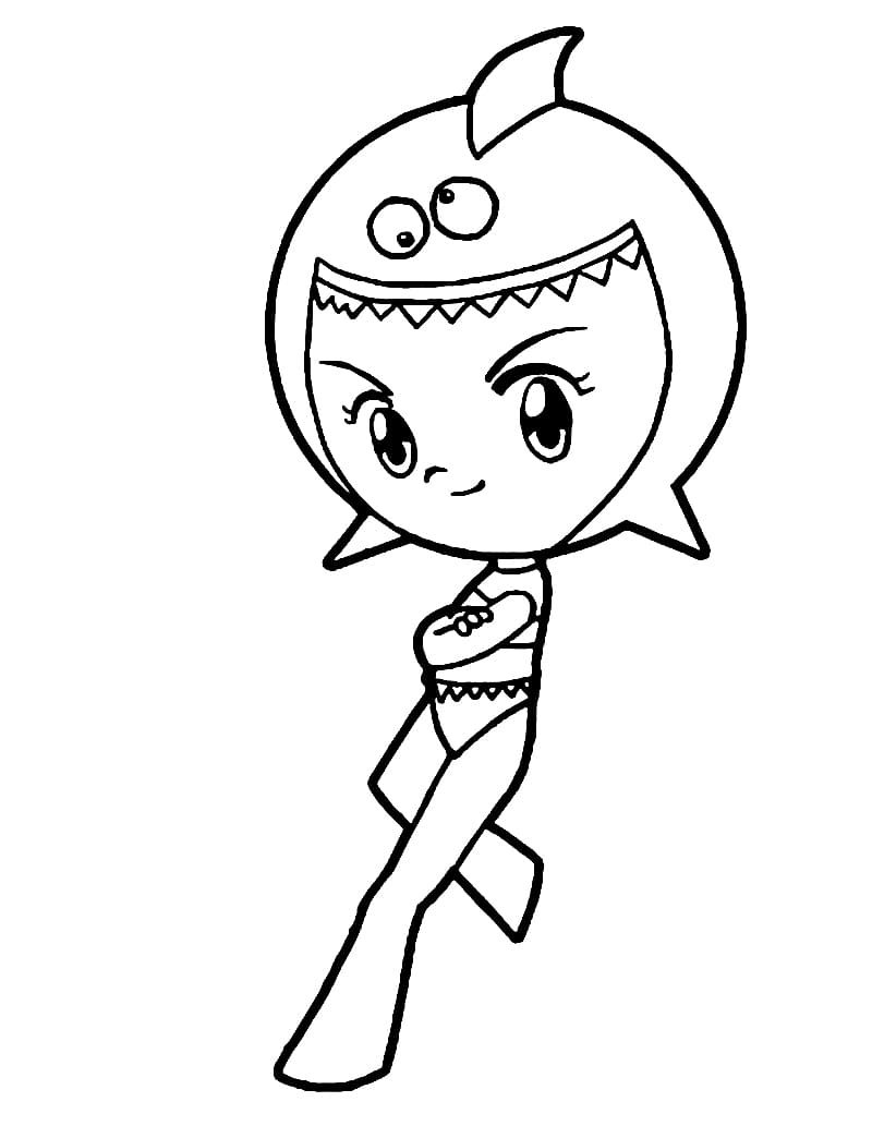 Baixar Desenho Princesas do Mar Tubarina para Colorir