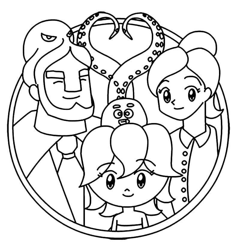 Desenho Gratuito de Princesas do Mar em Pdf para Colorir