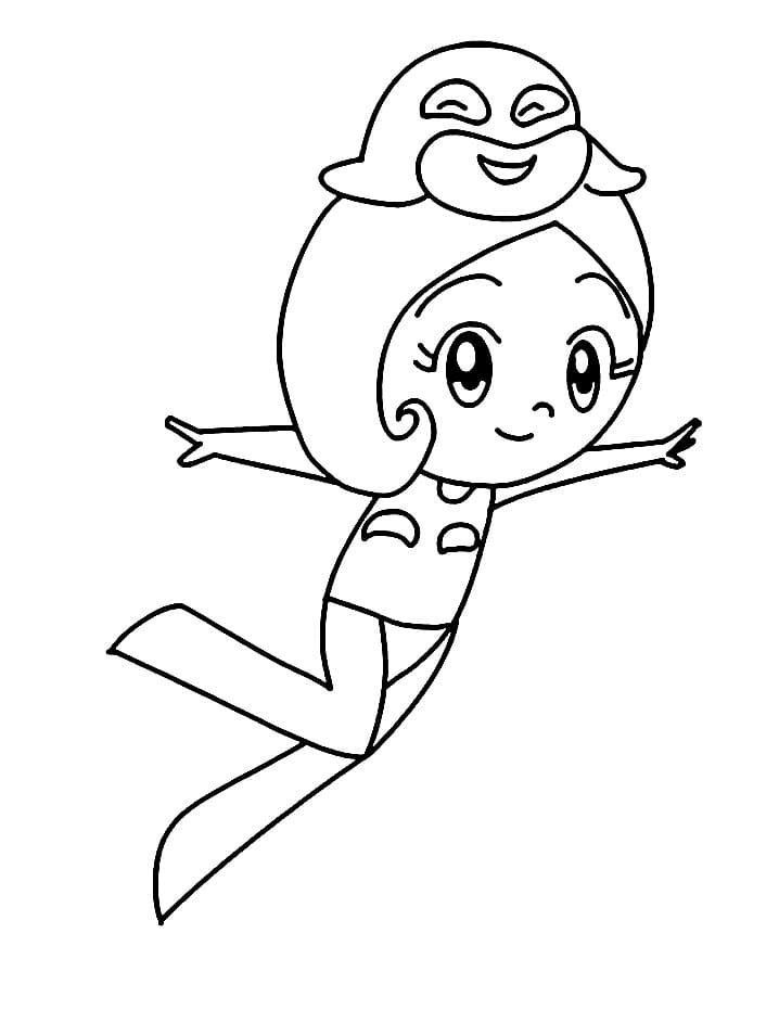 Desenho Pdf de Leia Princesas do Mar para Colorir