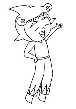 Desenho Pdf de Marcello Sorrindo Princesas do Mar para Colorir