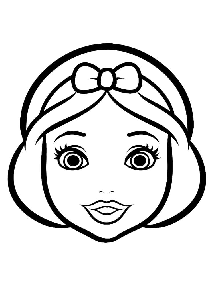 Desenho Rosto da Branca de Neve para Colorir e Imprimir