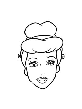 Desenho Rosto da Princesa Cinderela para Colorir e Imprimir