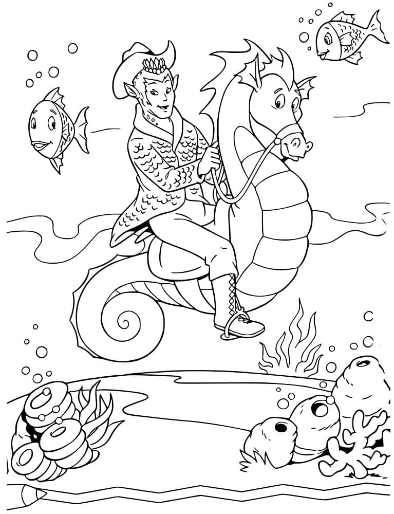 Desenho de Príncipe Escamado de Sítio do Picapau Amarelo para Colorir