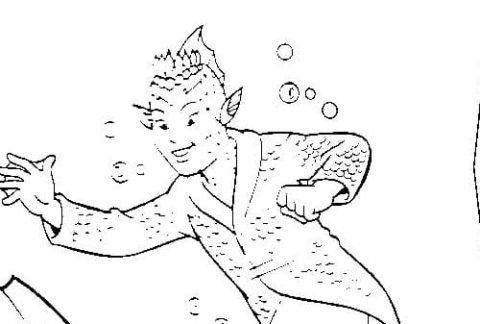 Desenho de príncipe Escamado grátis para Colorir