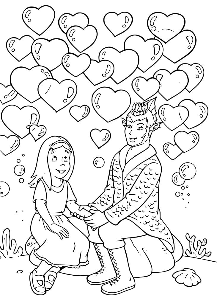 Desenho de Príncipe Escamado Imprimivel para Colorir