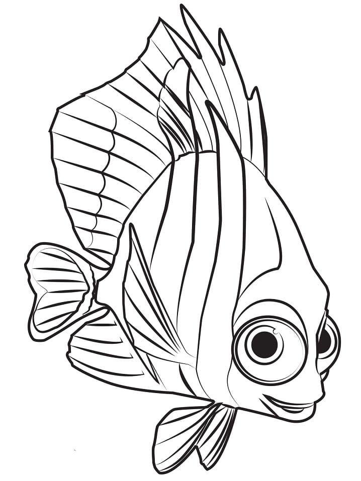 Desenho de Deb de Procurando Dory para Colorir