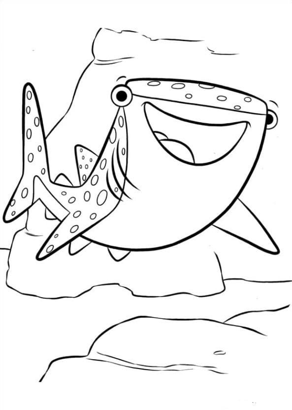 Desenho de Destiny Procurando Dory para Colorir