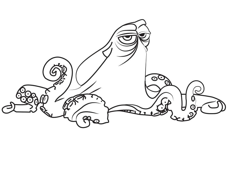 Desenho de Hank de Procurando Dory para Colorir