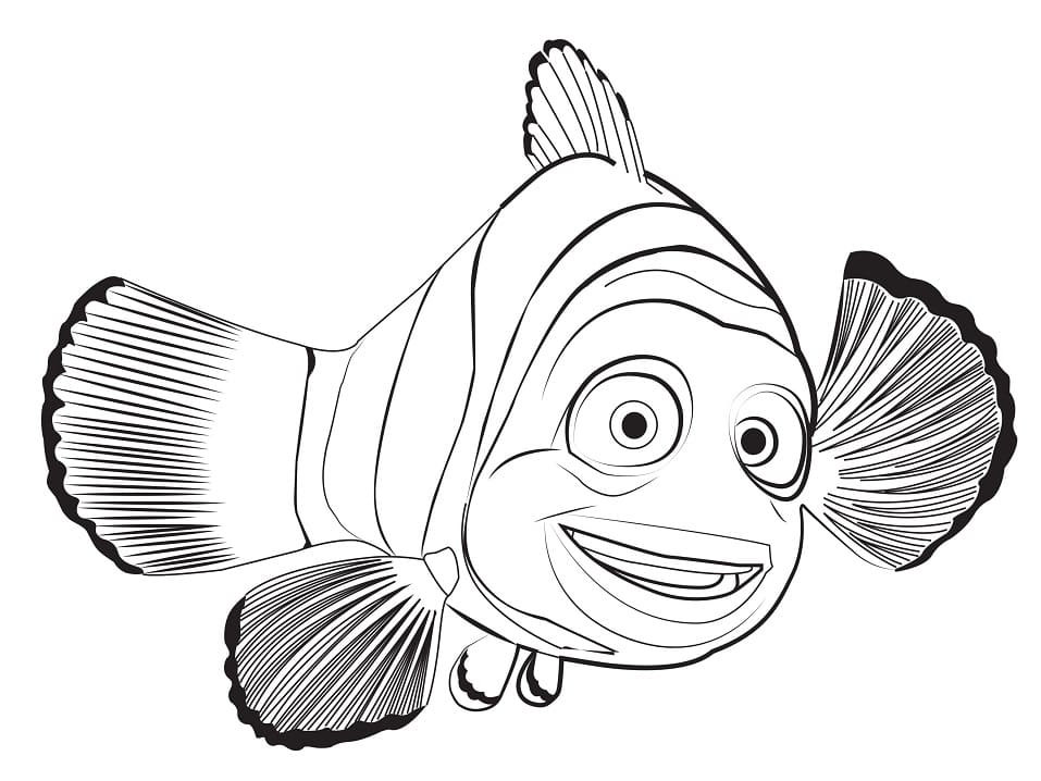 Desenho de Marlin de Procurando Dory para Colorir
