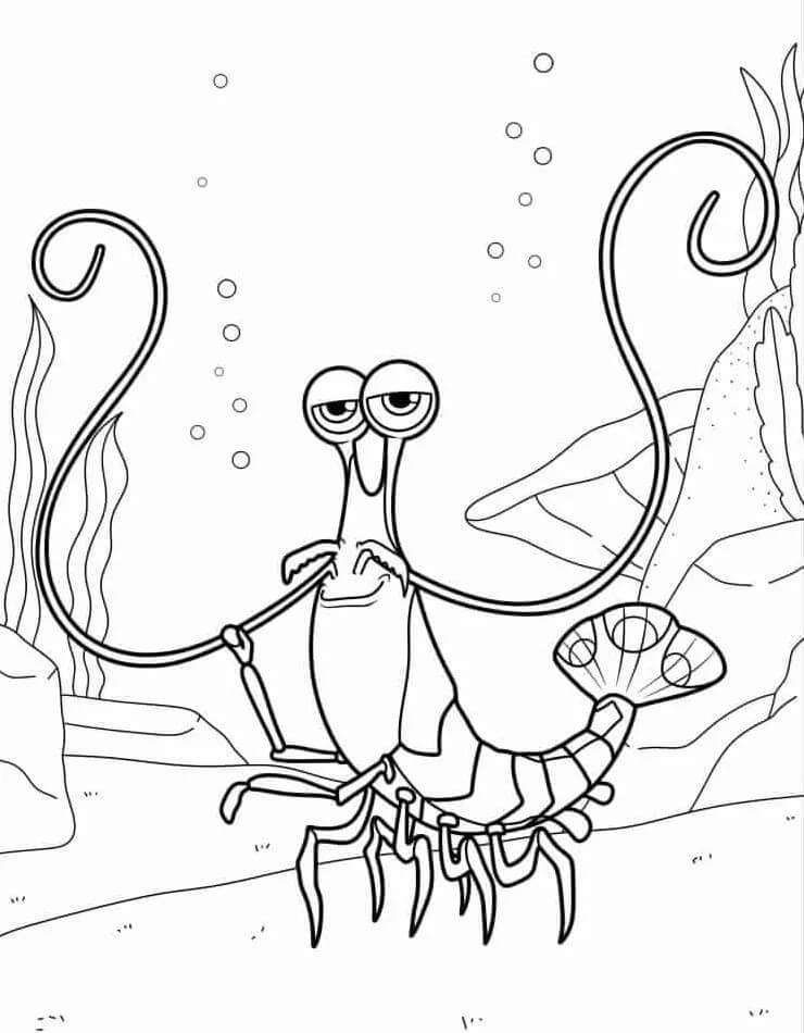 Desenho de Imprimivel Grátis Procurando Nemo para Crianças para Colorir