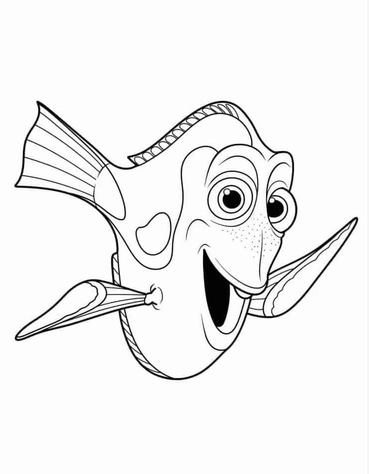 Desenho de Procurando Nemo Grátis para Crianças para Colorir