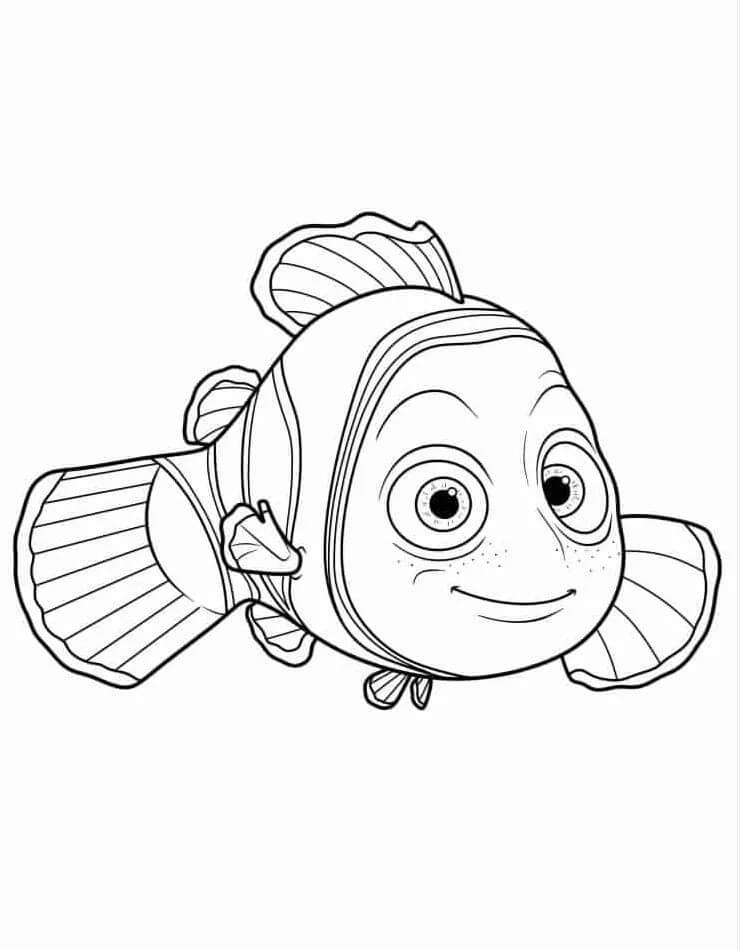 Desenho de Procurando Nemo Imprimivel Grátis para Colorir