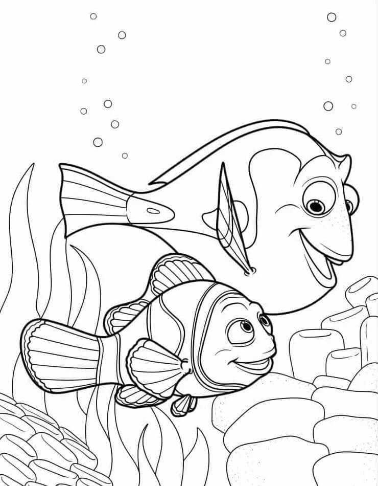 Desenho de Procurando Nemo Imprimivel para Colorir