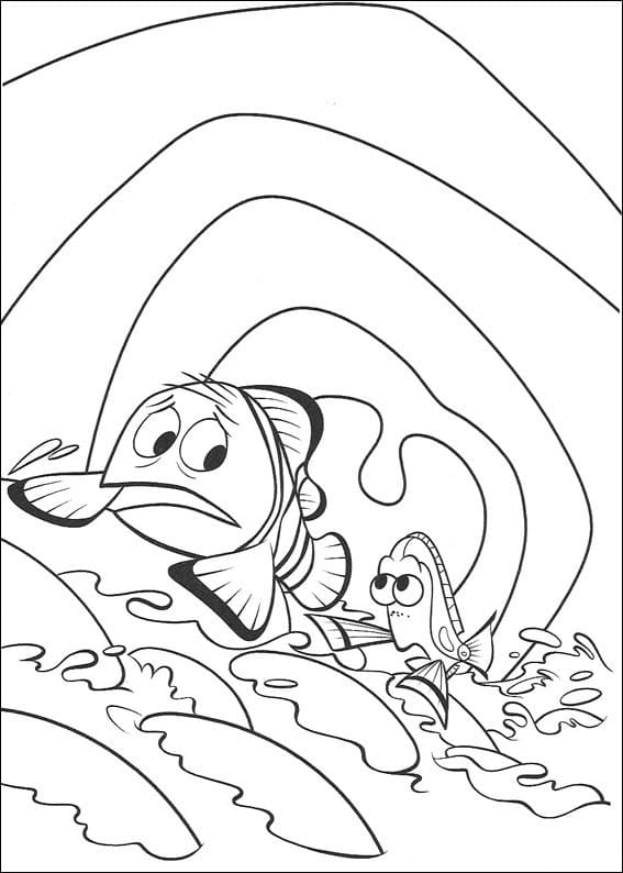 Desenho de Procurando Nemo Download para Imprimir e Colorir