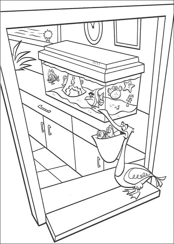 Desenho de Procurando Nemo Grátis para Imprimir e Colorir