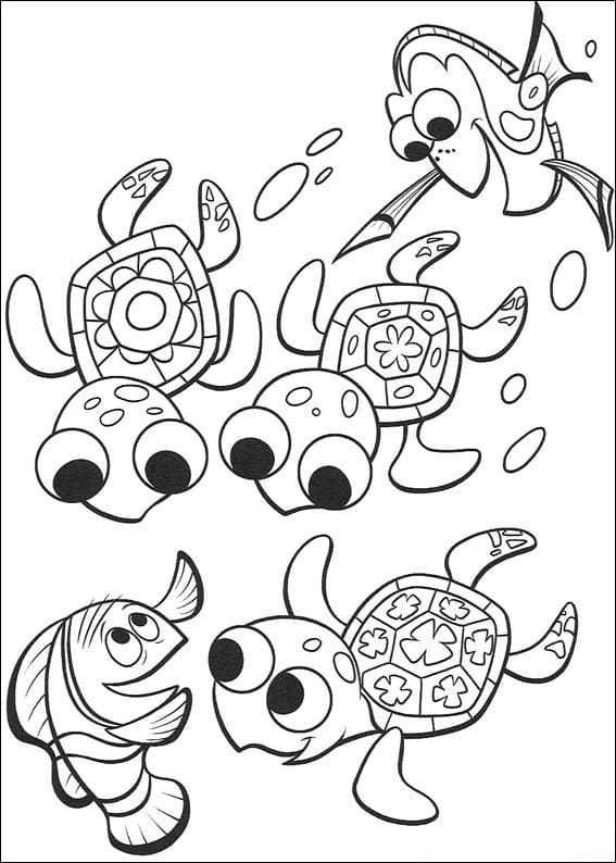 Desenho de Procurando Nemo para Colorir Imprimivel