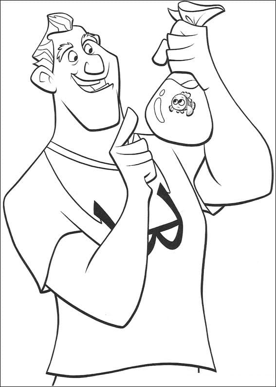 Desenho Dentista de Procurando Nemo para Colorir