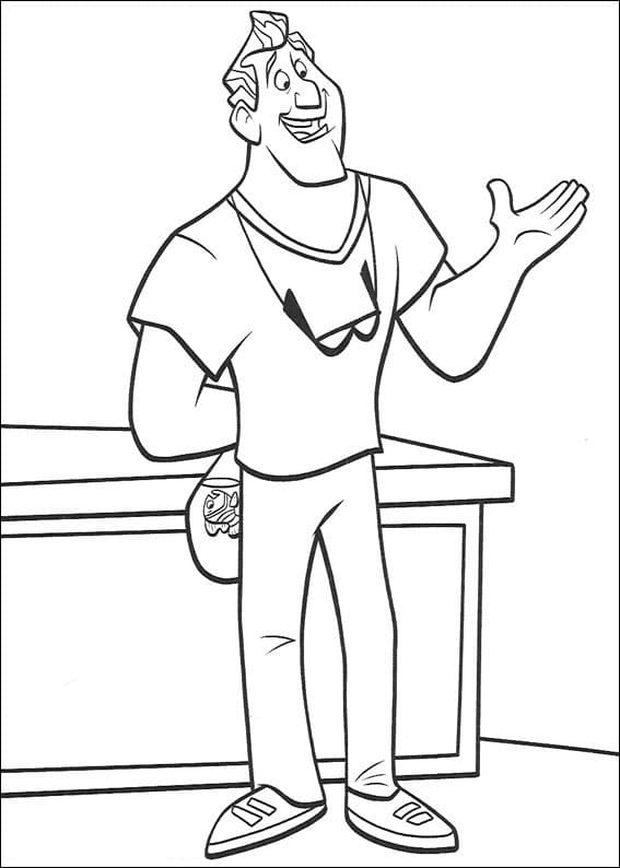 Desenho Dentista e Nemo para Colorir