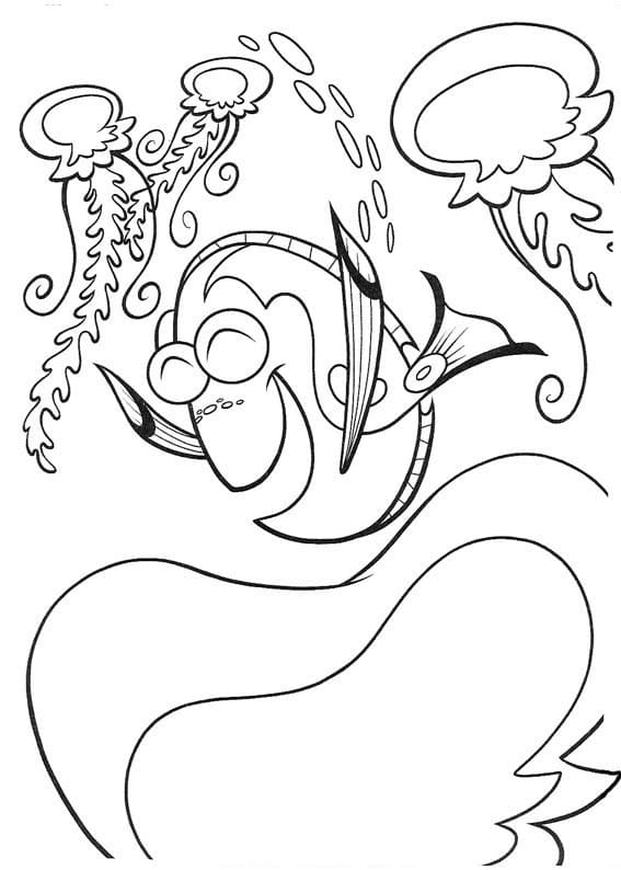 Desenho Dory de Procurando Nemo para Colorir