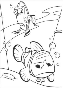 Desenho Dory e Marlin para Colorir