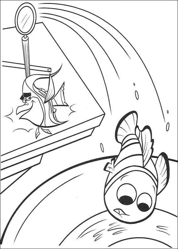 Desenho Gill e Nemo para Colorir