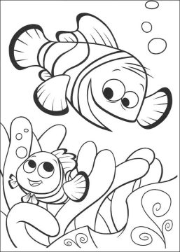 Desenho Nemo e Marlin para Colorir