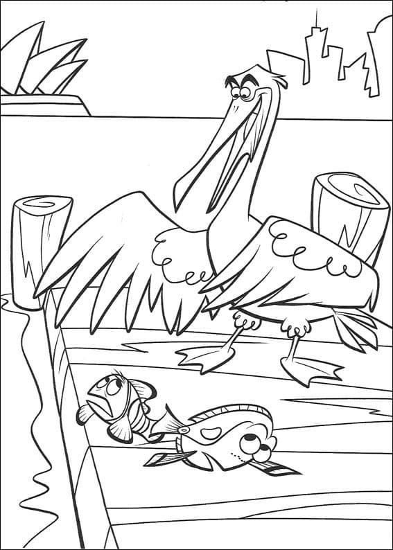 Desenho Nigel Dory e Marlin para Colorir