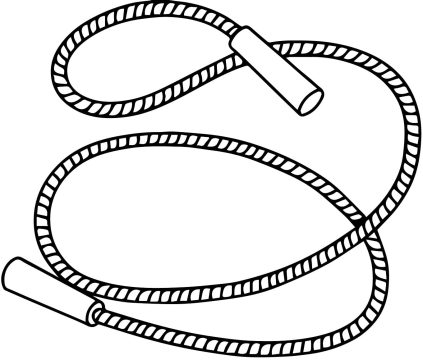 Desenho de Uma Corda de Pular para Colorir