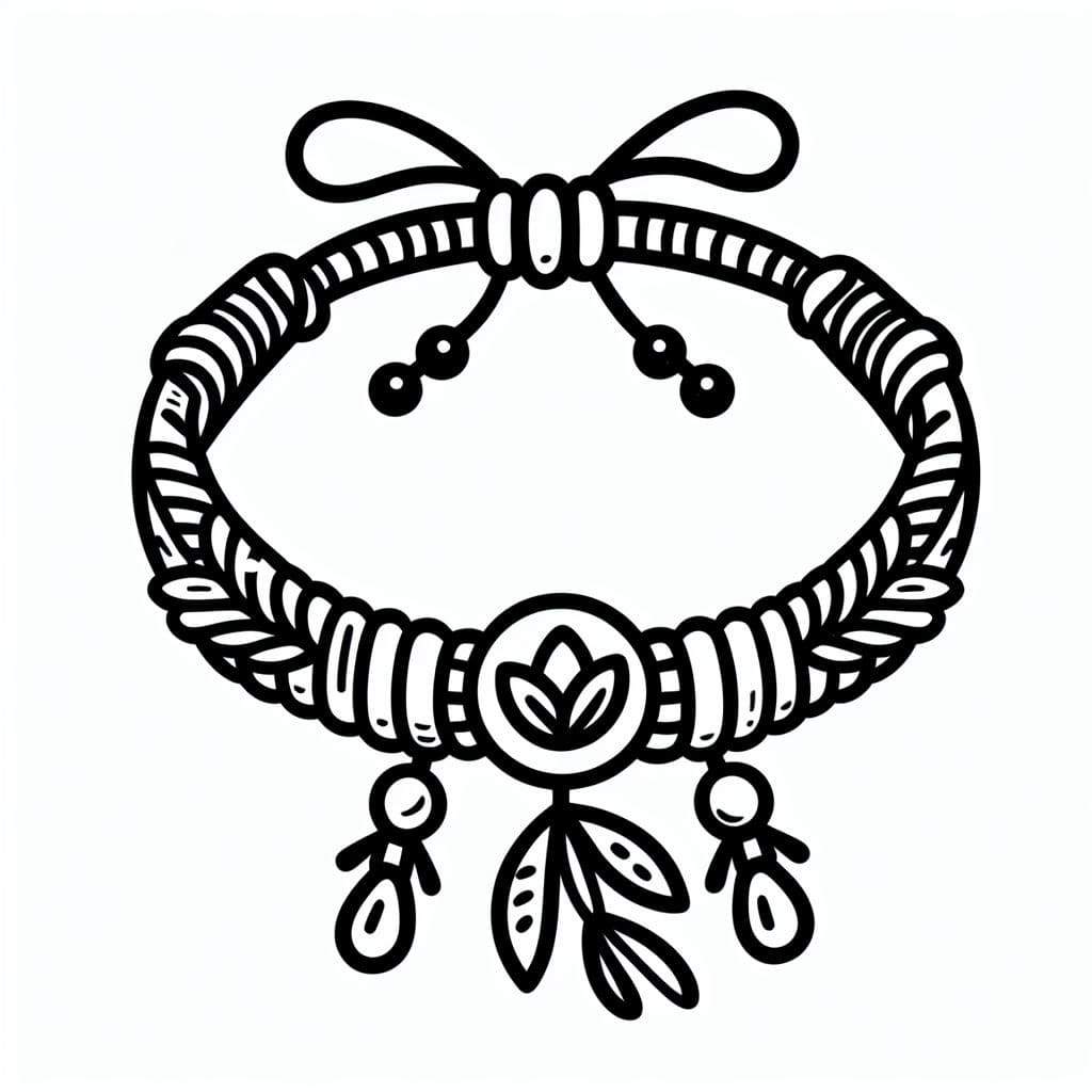 Desenho de Bela Pulseira para Colorir