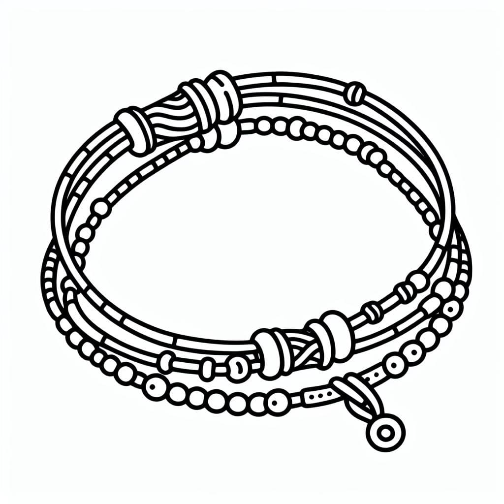 Desenho de Linda Pulseira para Colorir
