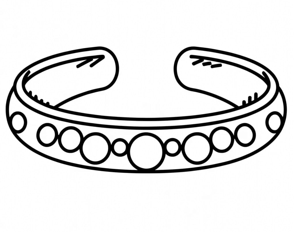 Desenho de Pulseira Básica para Colorir