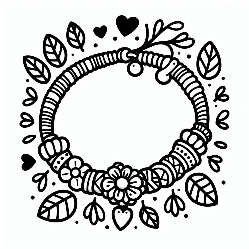 Desenho de Pulseira Imprimivel para Crianças para Colorir