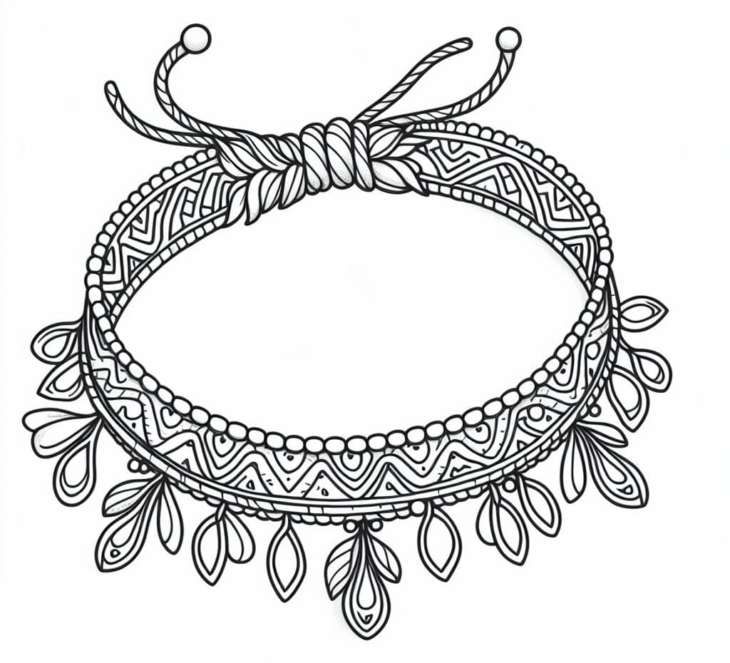 Desenho de Pulseira Imprimivel para Colorir
