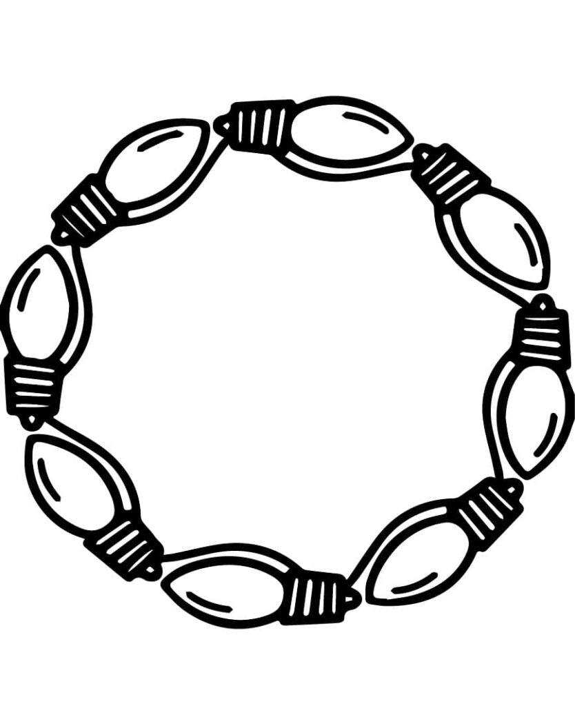 Desenho de Pulseira Lâmpada para Colorir