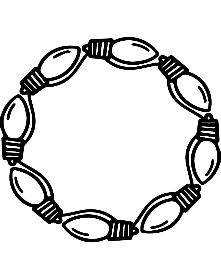Desenho de Pulseira Lâmpada para Colorir