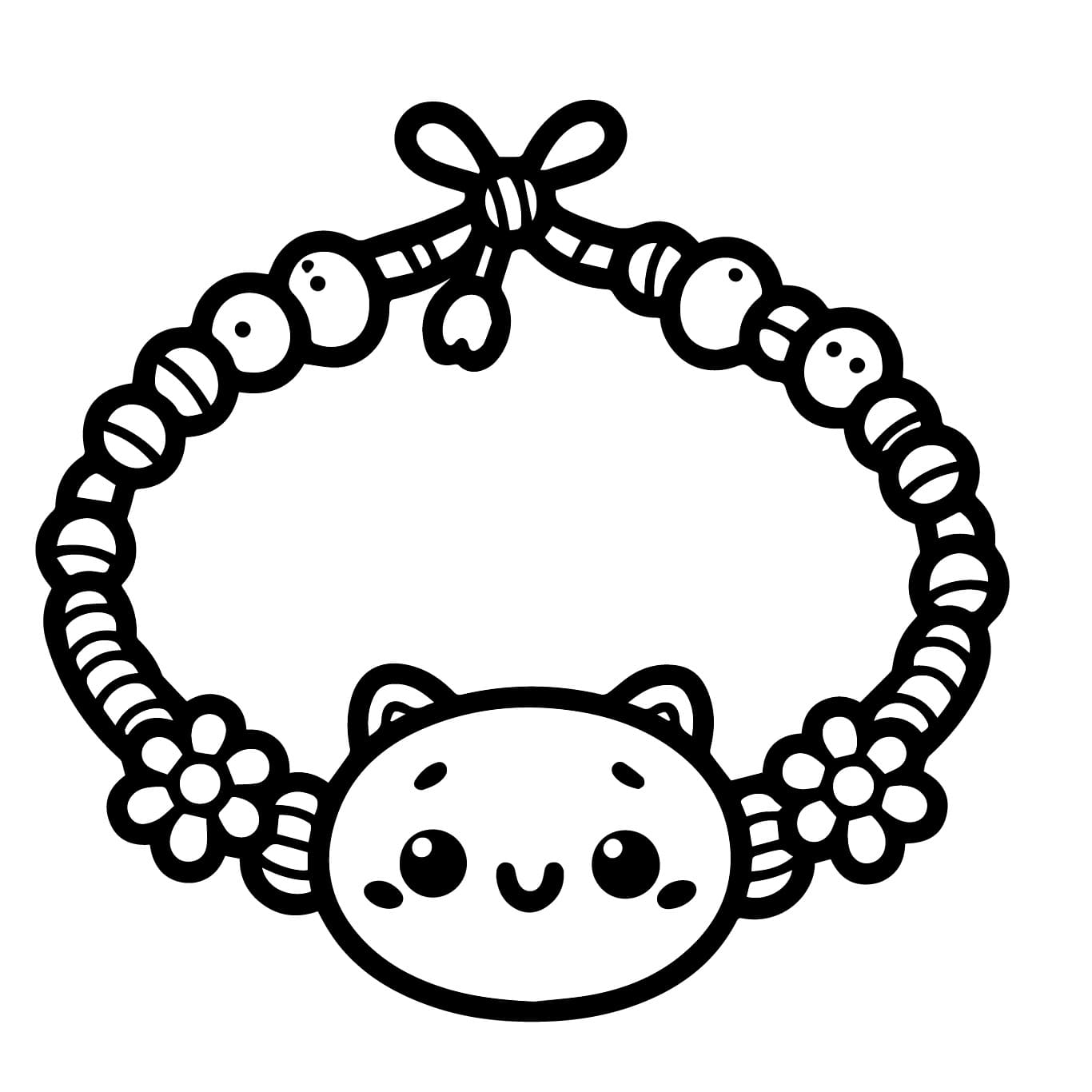 Desenho de Pulseira Muito Fofa para Colorir