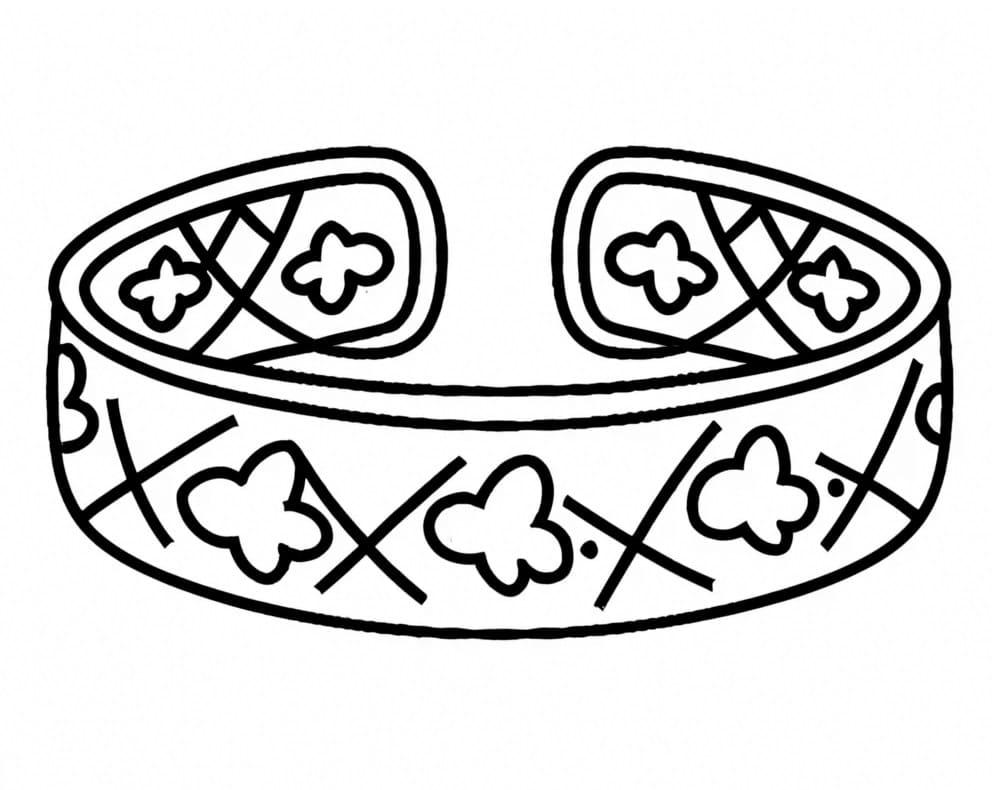 Desenho de Pulseira para Crianças para Colorir