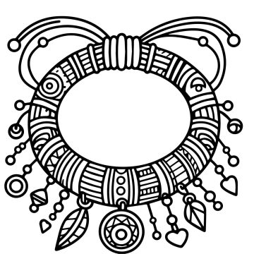 Desenho de Pulseira Perfeita para Colorir